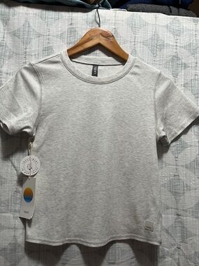 Vuori Light Heather Gray Short Sleeve Crew Tee